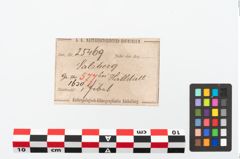 Etikett zu Bronzegehänge (NHMW-PRAE-025469)